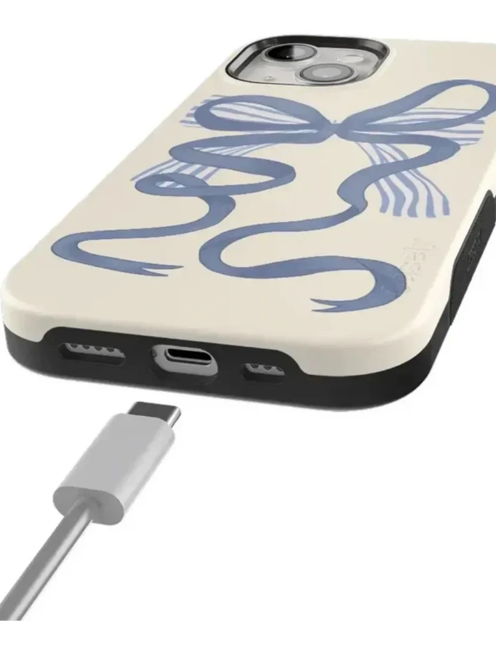 Casely Heartstrings Blue Bow Case-iPhone 15 Plus